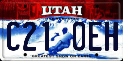 UT license plate C210EH