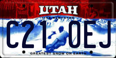 UT license plate C210EJ