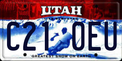 UT license plate C210EU