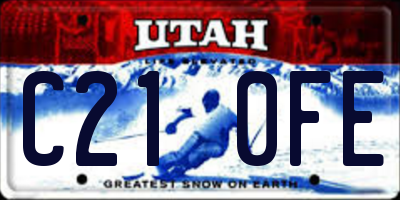 UT license plate C210FE