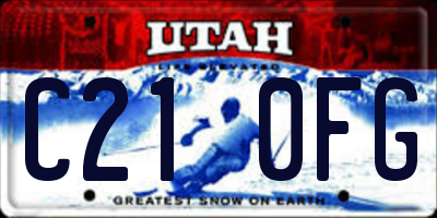 UT license plate C210FG