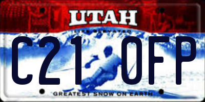 UT license plate C210FP