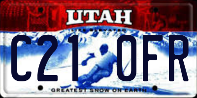 UT license plate C210FR