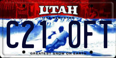 UT license plate C210FT