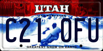 UT license plate C210FU