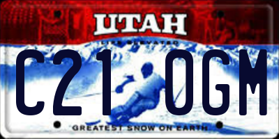 UT license plate C210GM