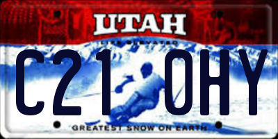 UT license plate C210HY