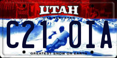 UT license plate C210IA