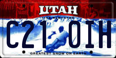 UT license plate C210IH