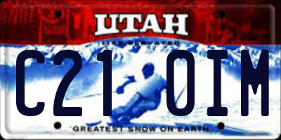UT license plate C210IM
