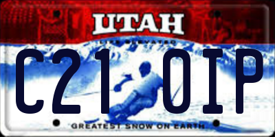 UT license plate C210IP