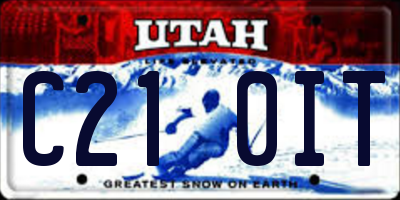 UT license plate C210IT