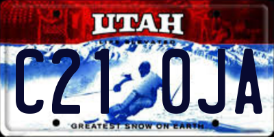 UT license plate C210JA
