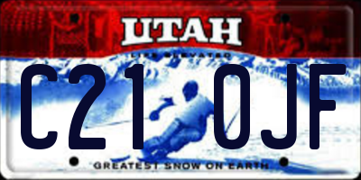 UT license plate C210JF