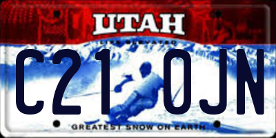 UT license plate C210JN