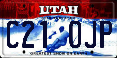 UT license plate C210JP