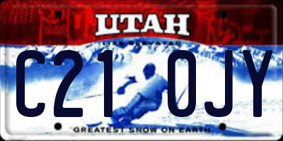 UT license plate C210JY