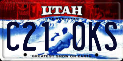 UT license plate C210KS