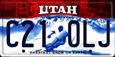 UT license plate C210LJ