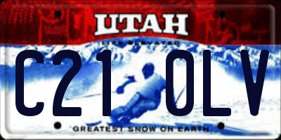 UT license plate C210LV