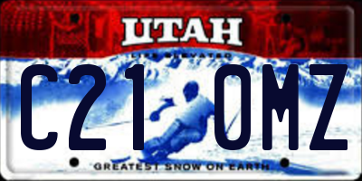 UT license plate C210MZ