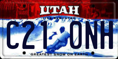 UT license plate C210NH