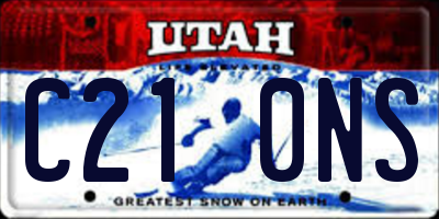 UT license plate C210NS