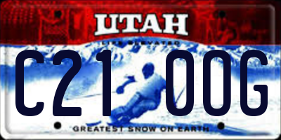 UT license plate C210OG