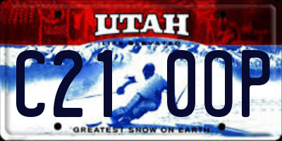 UT license plate C210OP