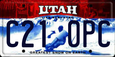 UT license plate C210PC