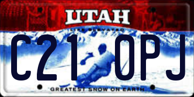 UT license plate C210PJ