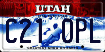 UT license plate C210PL