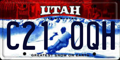 UT license plate C210QH
