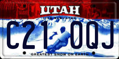 UT license plate C210QJ