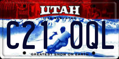 UT license plate C210QL
