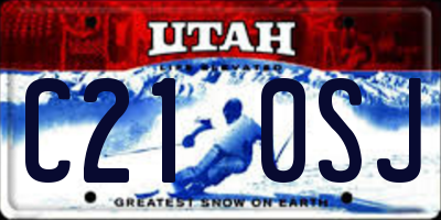 UT license plate C210SJ