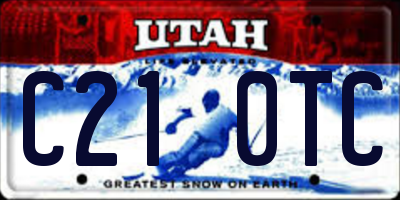 UT license plate C210TC