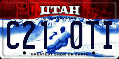 UT license plate C210TI