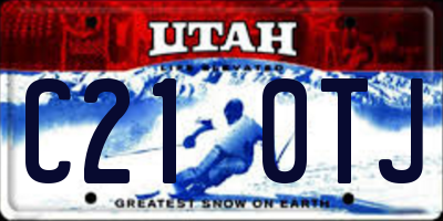 UT license plate C210TJ