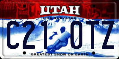 UT license plate C210TZ