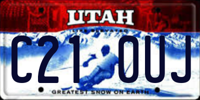 UT license plate C210UJ