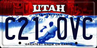 UT license plate C210VC
