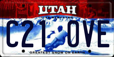 UT license plate C210VE