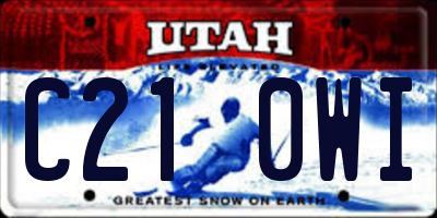 UT license plate C210WI