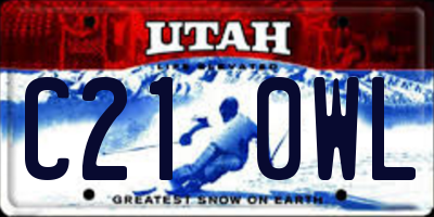 UT license plate C210WL