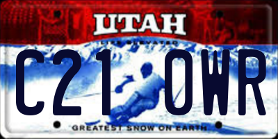 UT license plate C210WR