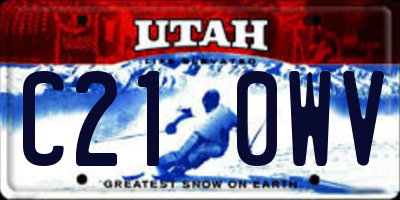 UT license plate C210WV