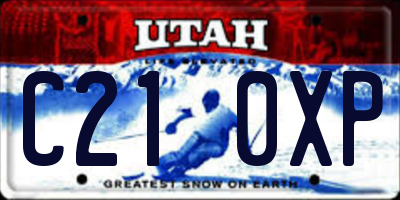 UT license plate C210XP