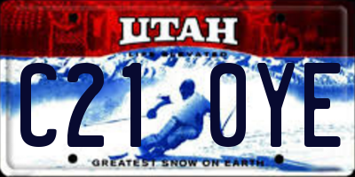 UT license plate C210YE