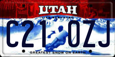 UT license plate C210ZJ